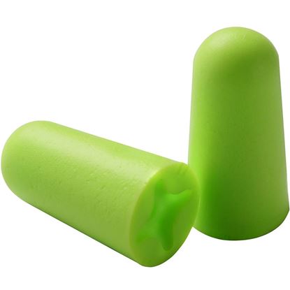 Picture of 21237 - X-EMBOSS, UNCORDED, 32 DB NRR, LIME PU FOAM W/ X-EMBOSS, 200/BOX, SINGLE USE