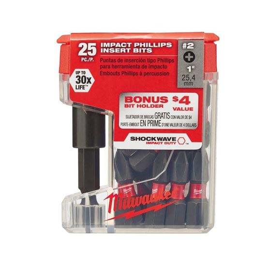 Picture of 25427 - SHOCKWAVE™ INSERT BIT PHILLIPS #2 - 25PK W/ BIT TIP HOLDER MAG 2.36"